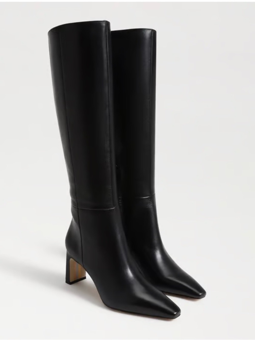 Sam Edelman Black Knee-high Pointed-Toe Slim Heeled Boots: size 10M/wide calf - Picture 3 of 6